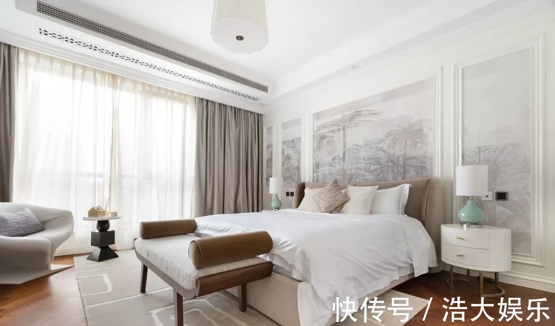 软装|270㎡精装房软装设计,简洁、纯美的温馨轻法式风