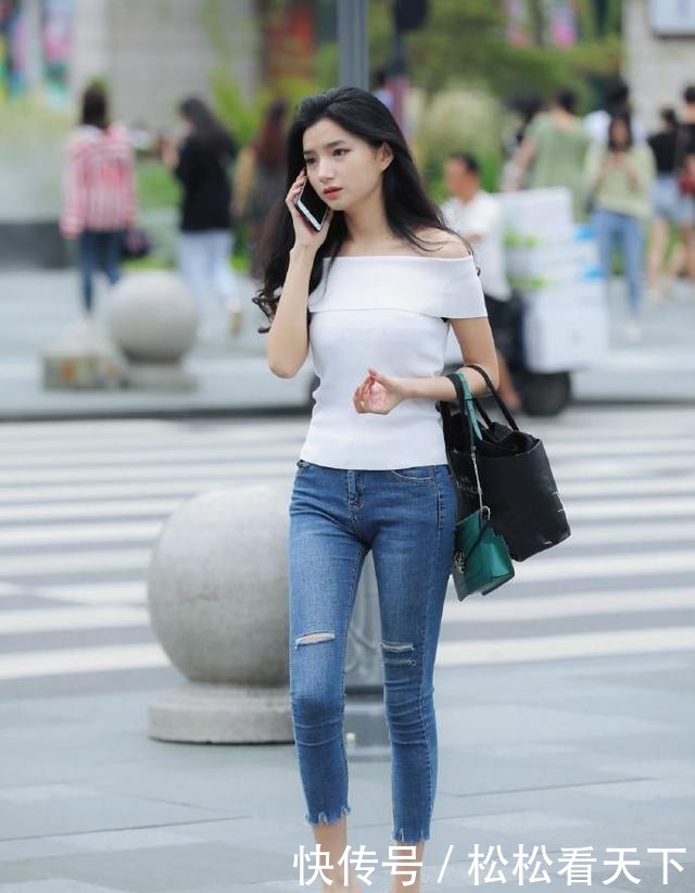美女|高雅的美女，一条牛仔裤，也能穿的新鲜