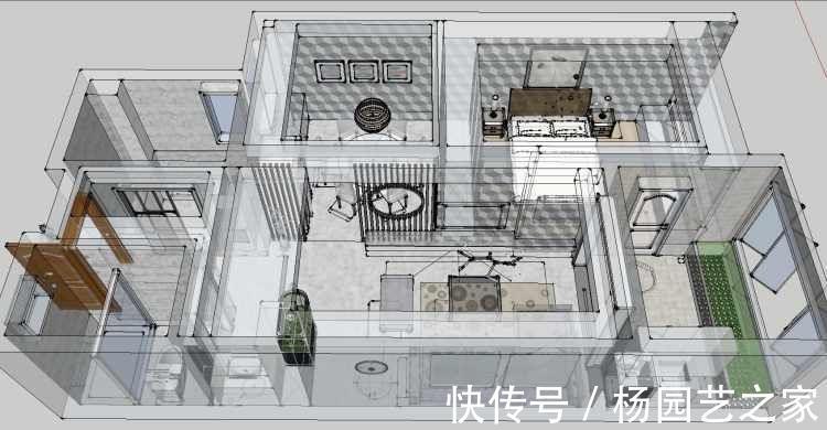 装修|75平两室爆改成一室，扩大公共区域，让心灵摆脱世俗的困扰