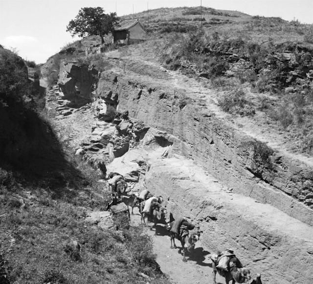 1930年北京西山皇家御园风光照，现已是一片破旧景色