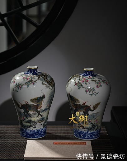 斗彩$大御瓷器涂杏花——瓷坛青花圣手,当代斗彩女将军,国瓷风韵传承不息!