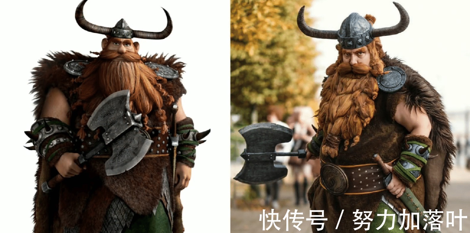 cos|驯龙高手COS小嗝嗝英俊帅气，亚丝翠COS作品超越原作