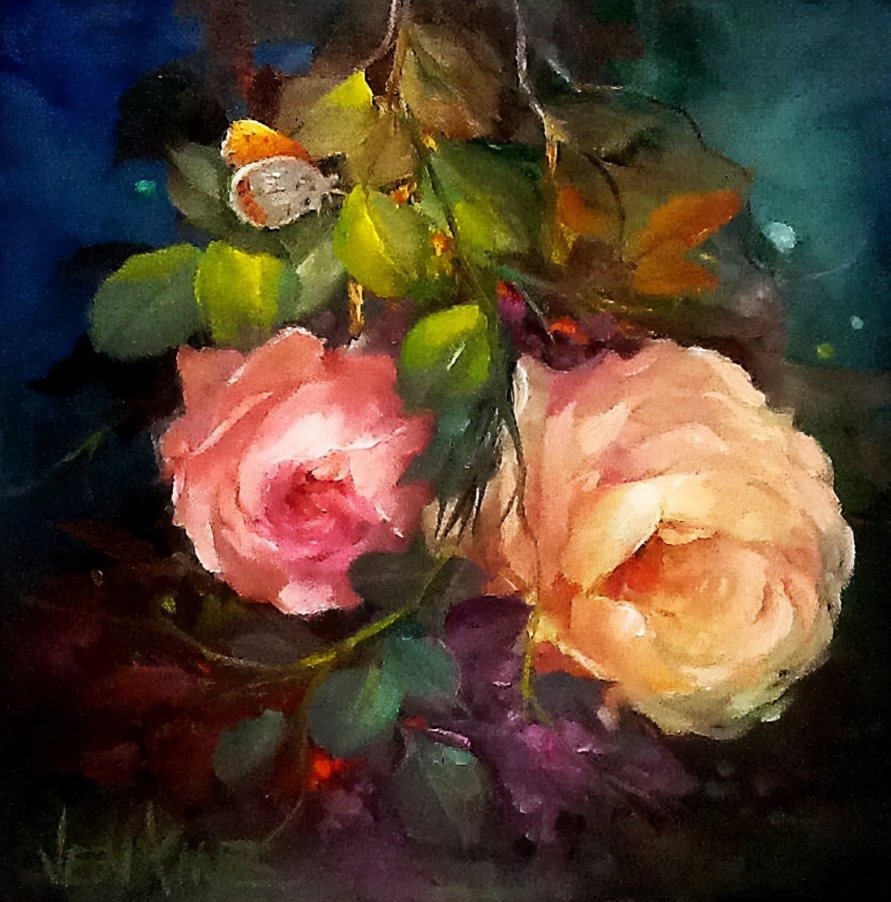 加里$这对老夫妇教授绘画40多年,画的花也太漂亮了!