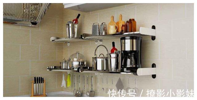 墙面|厨房收纳怎么解决?在墙面上装这种置物架,实用干净,增加美观性