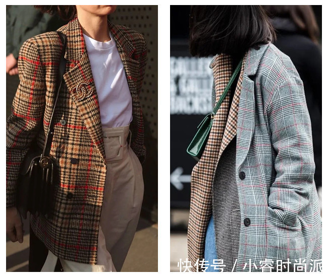 格纹 早春格纹大衣这样穿,不踩雷还很时尚