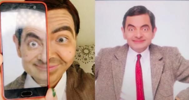 经典|小姐姐仿妆“憨豆先生”,开头别毁经典,看到成品被耽误的画家