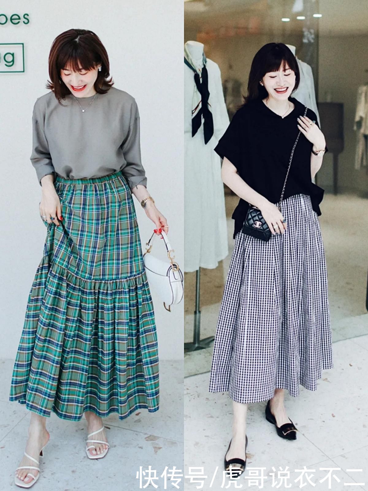 半裙|会穿衣的中年女人更爱“半身裙”，优雅又遮肉，远比同龄人更好看