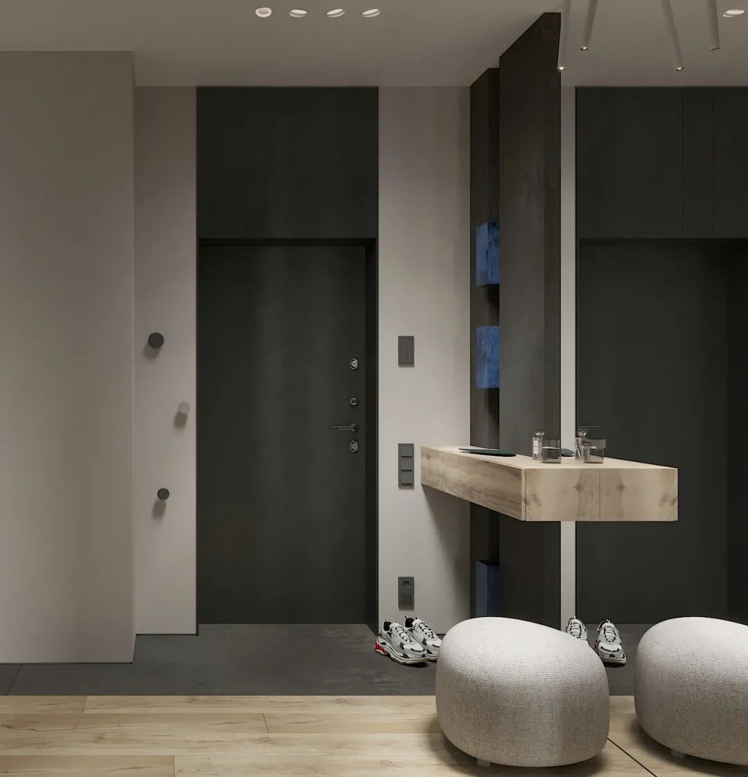 墙面|93㎡现代简约，简洁朴素+低调的灰色，营造舒适从容的氛围感