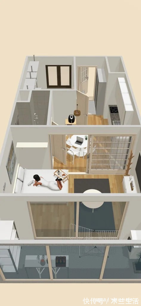 隔断|结束3年合租生活,买下33㎡公寓一人独居,巴掌大空间却五脏俱全