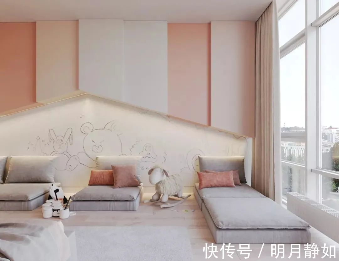 深灰色|180㎡现代简约,满屋的高级灰,橘粉色的点缀,低调时尚好高级