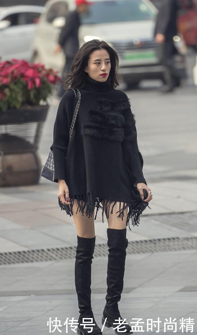 冬天的靴子怎么选? 美女选择过膝长靴, 显高显瘦、时髦又暖和
