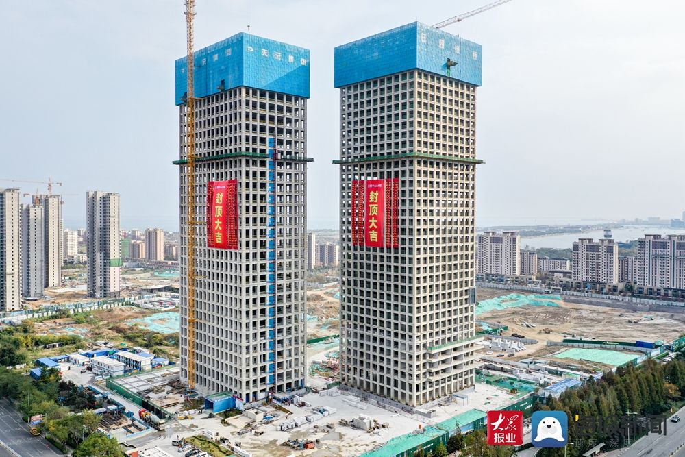 汪正|金日封顶! 日照中心5#、6#主体顺利竣工