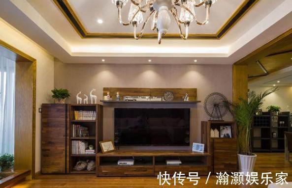 中式|85㎡新中式风装修,玄关就很个性,书柜''藏''着一张床,实用