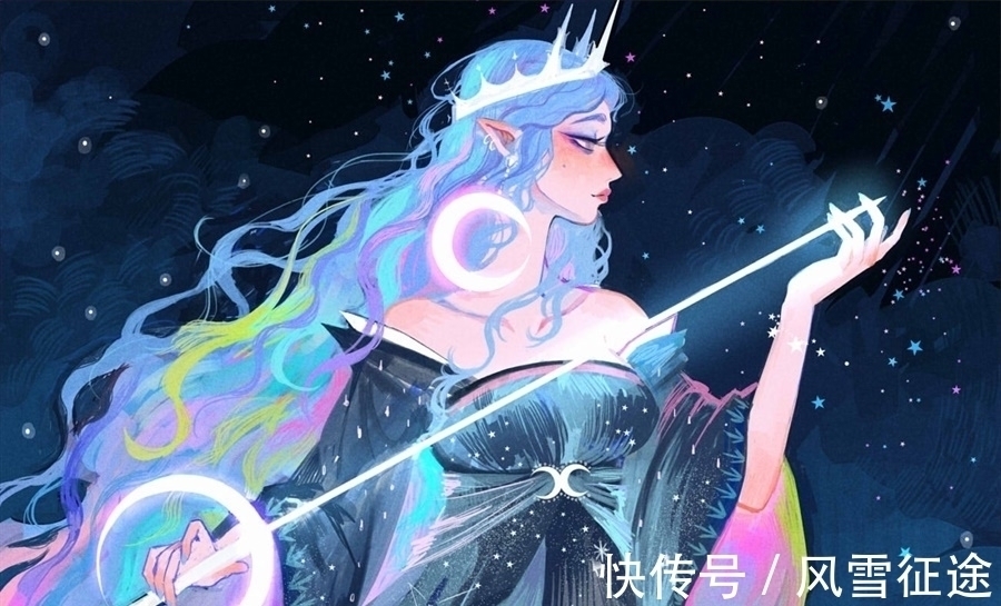 画面|魔法少女系列插画，甜美温柔的画风，画面美好且奇幻