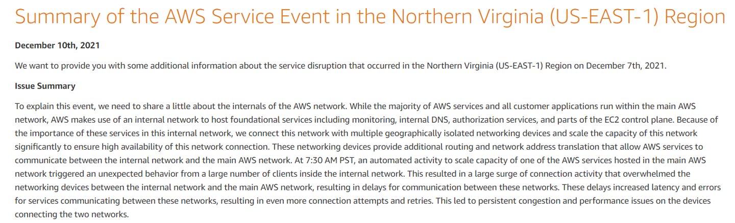 中断|亚马逊 AWS 宕机原因公布：自动化服务出现 Bug，导致网络过载