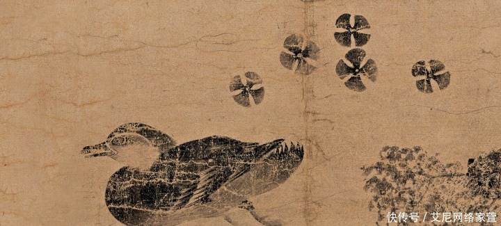 罕见的粉笺纸画作,宋徽宗《池塘秋晚图》赏析