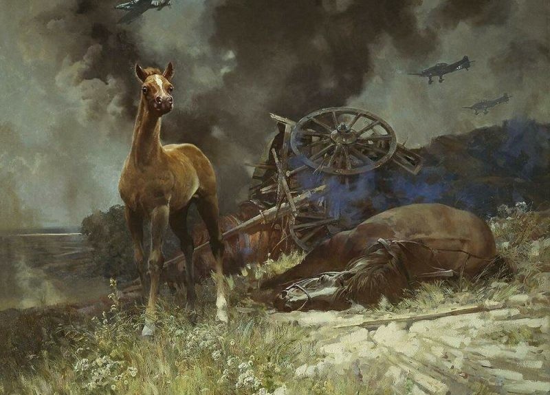 苏联|卫国战争历程如何?8张油画,苏联艺术家告诉你