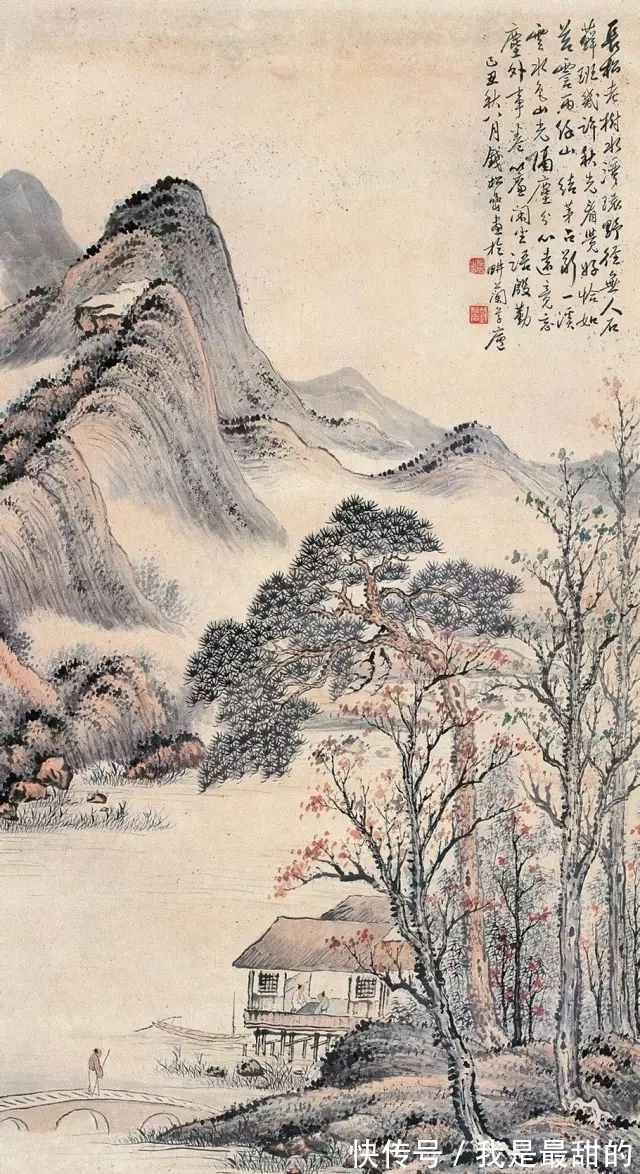 新国画@“新国画”以前他怎么画画?钱松嵒早期山水画