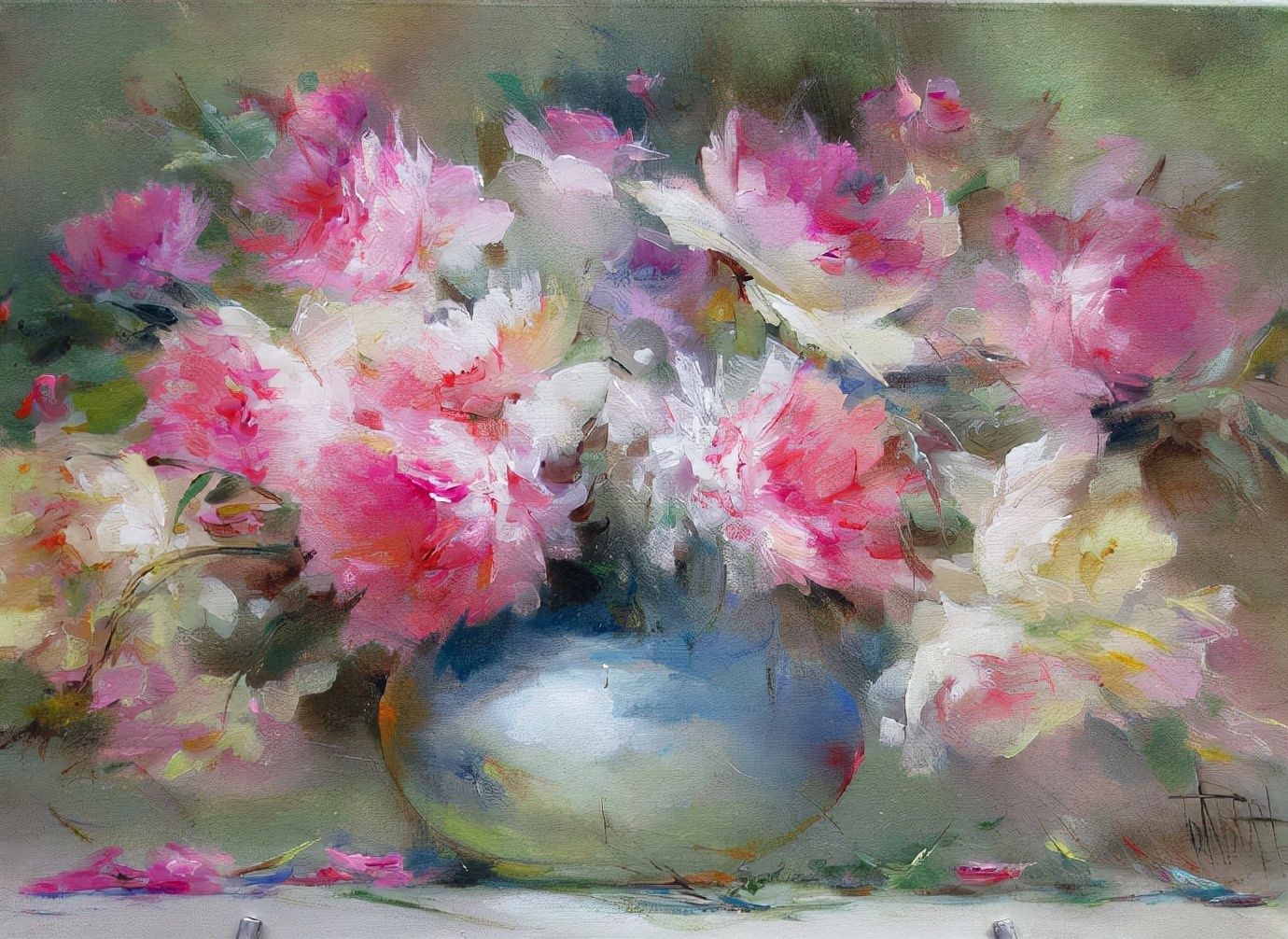 vladimir!俄罗斯画家弗拉基米尔· 巴比奇把花束画得如此之美,妖艳