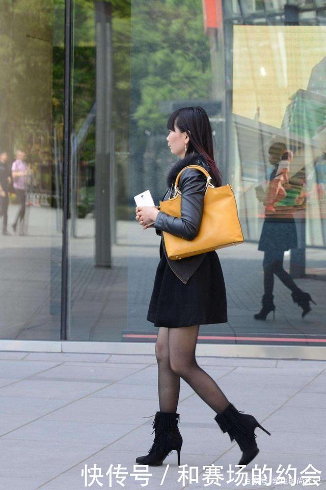 皮衣|简单又大方的冬季最美穿搭,皮衣混搭细高跟,不仅不丑还很新潮!