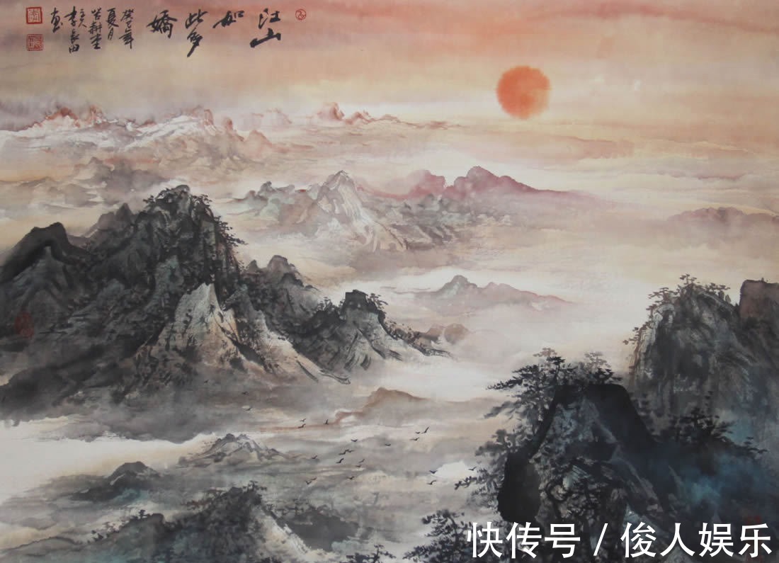 山水画！画家李长田 师法张大千 当今彩墨山水画领军人物