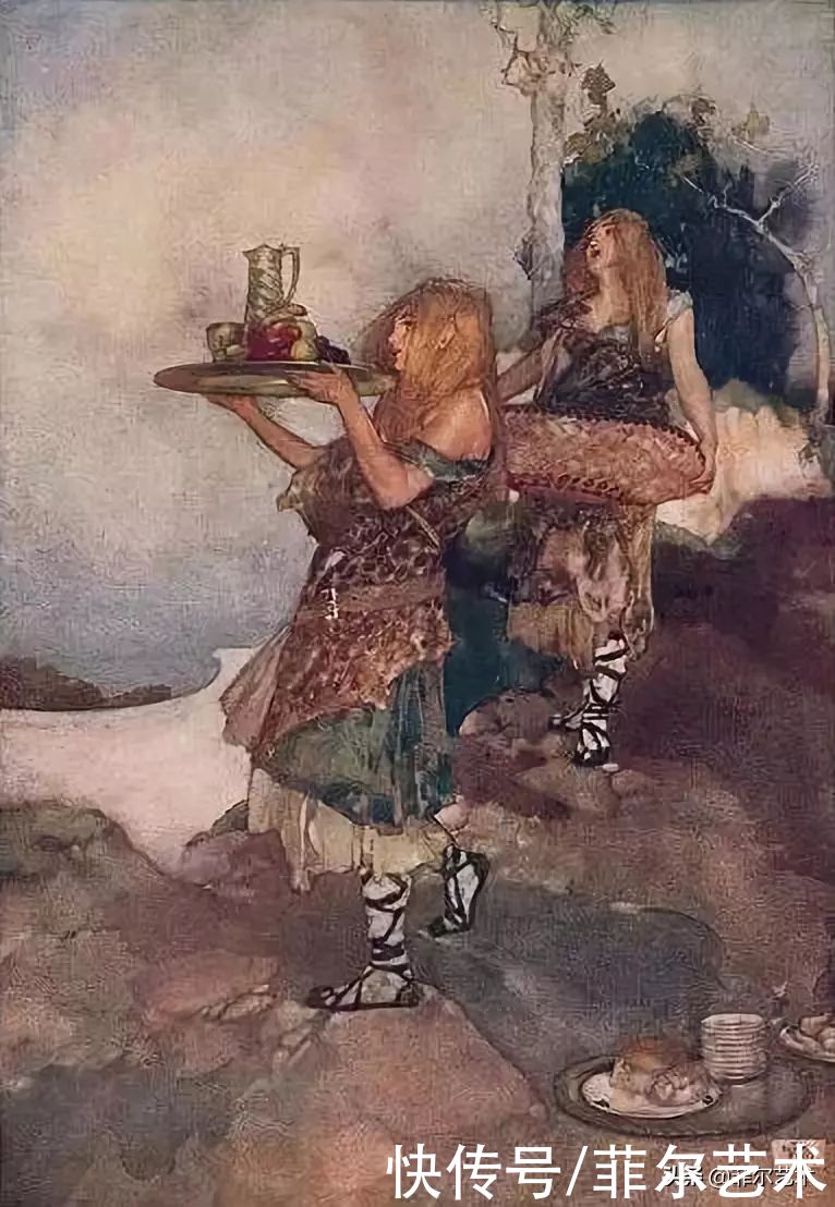 艺术家|苏格兰艺术家弗林特的女子水彩画，美轮美奂