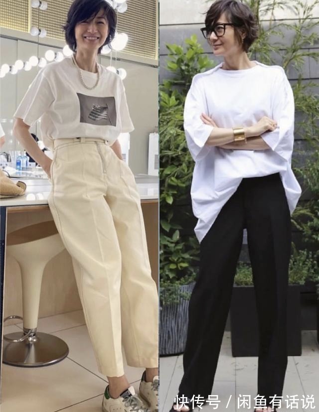 基础|50岁阿姨们这样穿真美,明明是简单基础的穿搭,看着却显贵还时髦