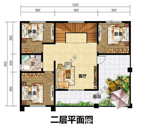 效果图|漂亮又简单的二层楼房,自建房怎么又经济又漂亮,农村建房参考