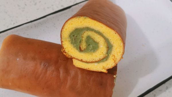 蛋黄|抹茶虎皮蛋糕卷
