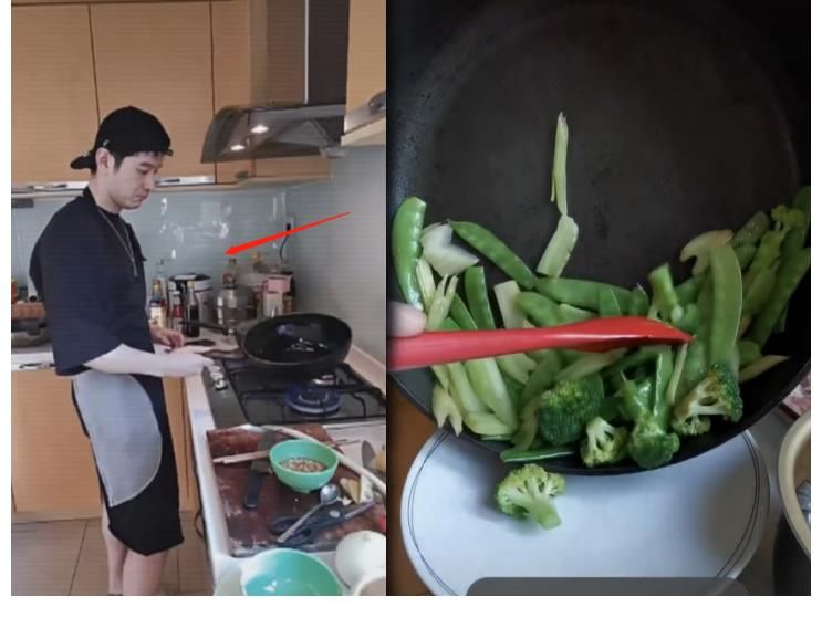 黄晓明|黄晓明罕见家中做饭！厨房宽敞装修简朴，手法生疏菜品卖相无食欲