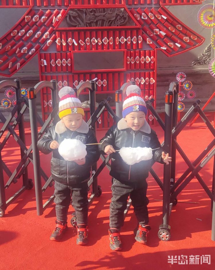 即墨古城年味浓郁，游人如织