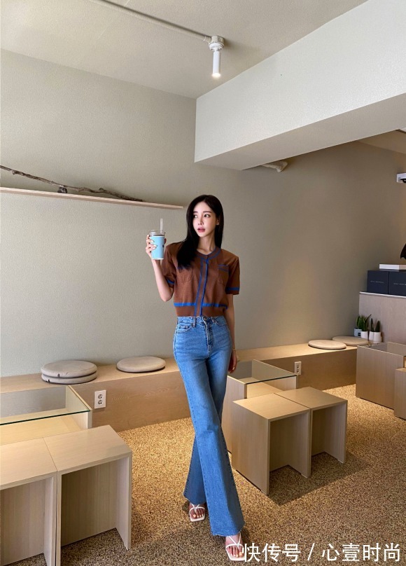 搭配|女神孙允珠高清时尚搭配:雪茄橡木暗棕低调细针织开衫