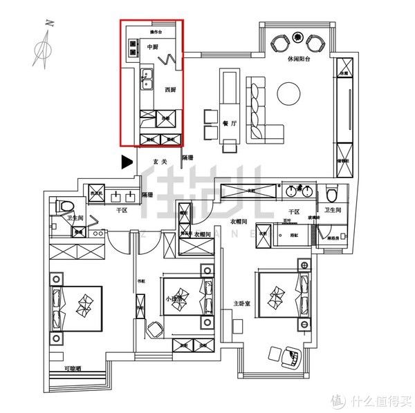 卫浴|绝！5口之家0杂物，只靠1扇门实现卫浴三分离