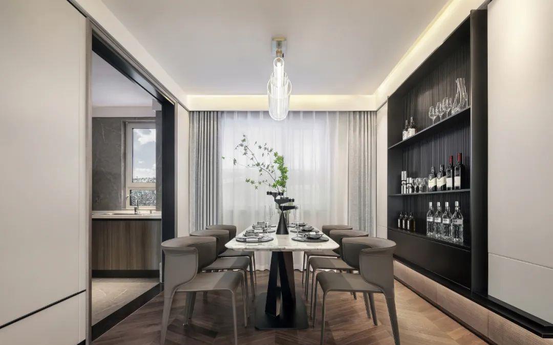 现代|138㎡现代轻奢风就得这么装,空间层次分明,舒适又高级