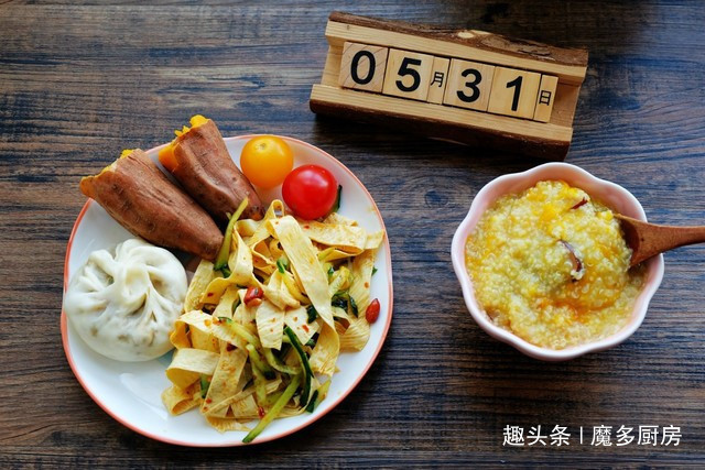 水煮西兰花|29天早餐分享,一人份,有荤有素有粗粮,自己做的早餐就是香