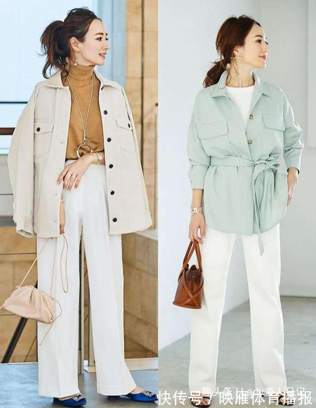 阔腿裤 仅158高、两个孩子的辣妈,她的轻熟风穿搭,才值得中年女人借鉴