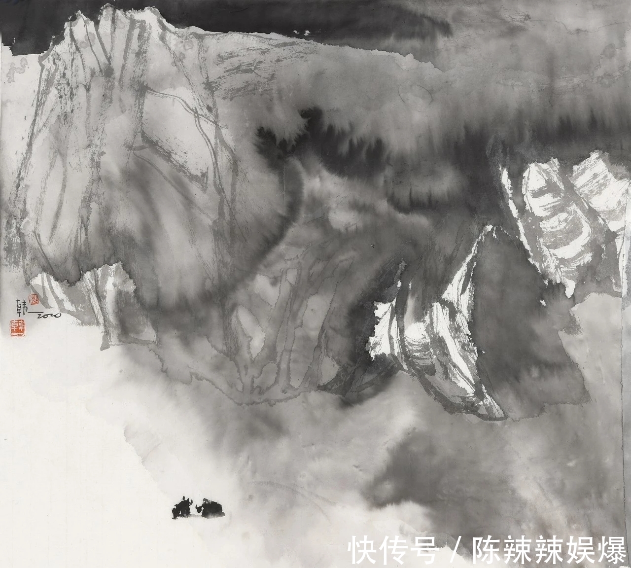 水墨山水画&女画家中的佼佼者|韩一水墨山水画