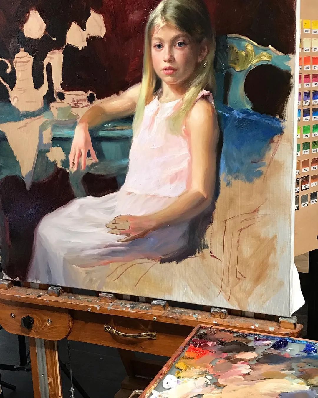 ·沃利戈夫|弗拉基米尔·沃利戈夫 的笔下,夏日繁花,娇媚女子,岁月静好