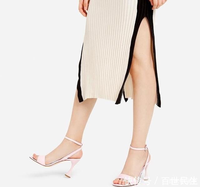女性|性感迷人的细高跟鞋,露出脚趾的一字腰带设计,提升女性优雅气质