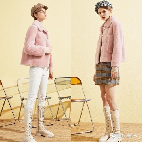 冬季流行的羊羔毛外套,颜色搭配简单不复杂,原来这么高级