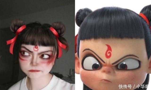 敖丙仿妆红了，宋祖儿cos哪吒火了，连哪吒走路都和樱木花道撞了！