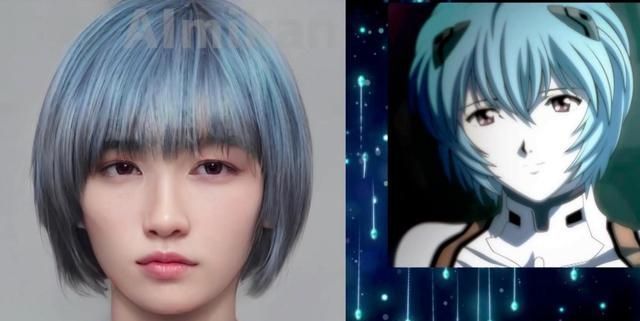 人脸|大佬把《EVA》的角色用AI进行了真人化,网友吐槽:这能有COS香?
