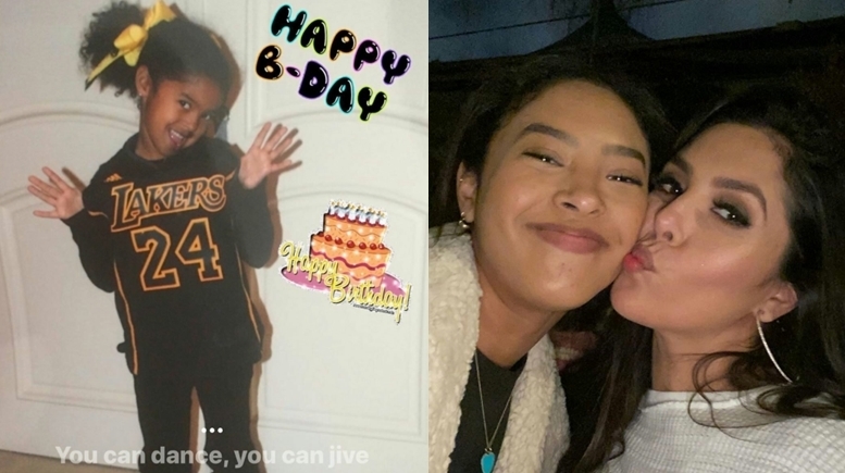 合影|瓦妮莎晒19岁女儿童年照,一家三口久违合影!又见科比莫名伤感