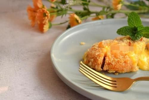 软嫩|烤箱版低油爆浆芝士鸡排,外皮酥脆肉质软嫩,咬一口满满幸福感