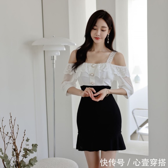 时尚搭配|女神孙允珠的时尚搭配:爱丽丝漫雪童话北欧叠花吊带裙