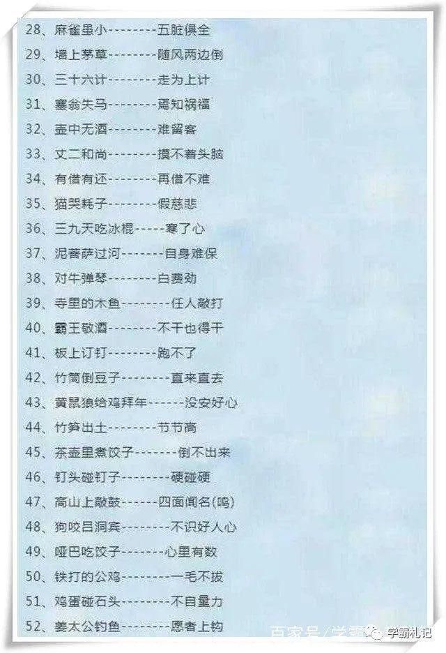 语文老师直言：这份小学基础知识图，孩子吃透，考试6年不用愁！