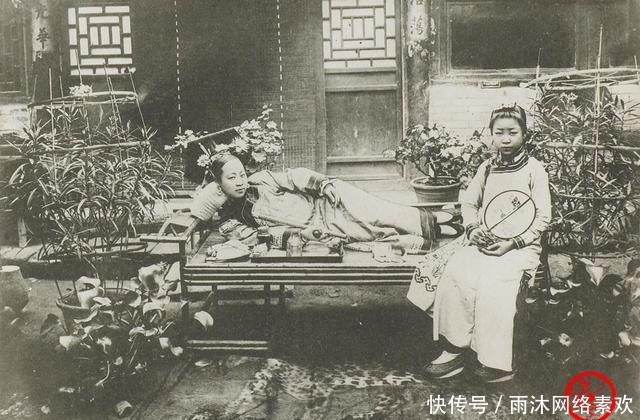 骡子|慈禧时代老照片:贵妇吸鸦片 骡子抬轿