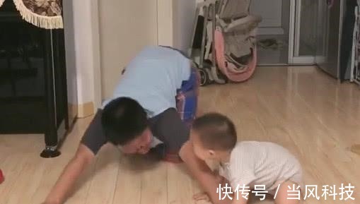 小宝|“小奶宝妹妹”学哥哥做俯卧撑火了,妹妹哎呀妈呀,谁还不会