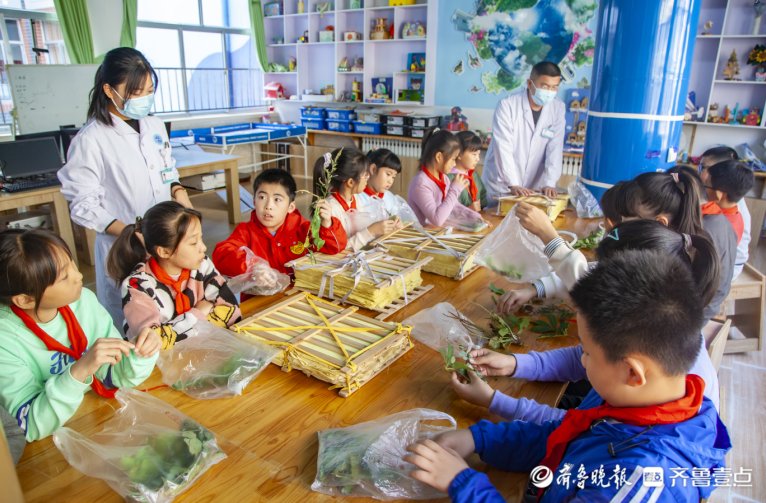 烟台市|烟台市中医医院中医药文化进校园，带孩子开展中草药标本制作之旅