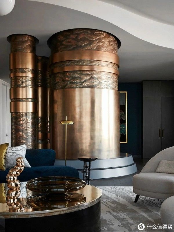 落地窗|大佬生活!买2套公寓打通,成豪华大平层,豪宅内景奢侈